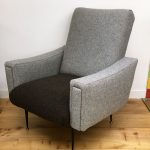 1950s French Cafe cocktail Chair midcentury retro vintage kvadrat wool